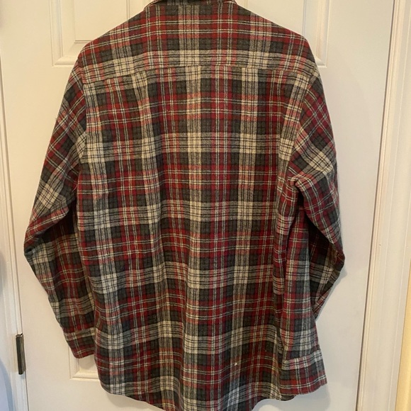 Vintage Sear Roebuck and Co. Plaid Flannel Shirt Tartan Lumberjack size Tall-M - Picture 6 of 8